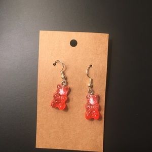 Red gummy bear/heart earring bundle